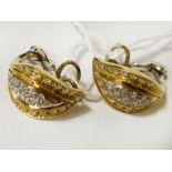 18CT GOLD TESTED EARRINGS - APPROX 8.7G