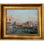 Follower of Giovanni Antonio Canal, il Canaletto “The Molo, Venice from the Bacino di San Marco”.