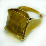 18CT GOLD CITRINE RING