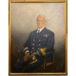 LARGE PORTRAIT OF COMMODORE SIR BERTRAM FOX HAYES K.C.M.G. SIGNED BY F.H. McCANCE