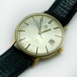 9CT GOLD GENTS TISSOT VISODATE AUTOMATIC SEASTAR SEVEN WATCH IN WORKING CONDITION