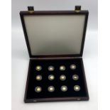 SELECTION OF VARIOUS TWELVE ENDANGERED WILDLIFE COMMEMORATIVE 24CT GOLD COINS & COA