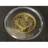 9CT GOLD DOUBLE CROWN COIN PROOF