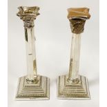 PAIR OF H/M SILVER CANDLESTICKS