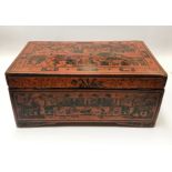 ANTIQUE BURMESE LACQUERWARE YUN STORAGE CHEST, THITTA