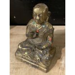 GILT BRONZE CHINESE FIGURE - MARK TO BACK