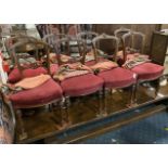 SET OF 8 VICTORIAN CHAIRS A/F