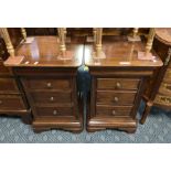 PAIR OF MAHOGANY 4 DRAWER CHEST