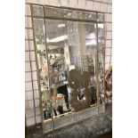 ORNATE GLASS PANEL MIRROR 85CMS (H) X 60CM (W) APPROX