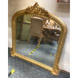 GILT WOOD OVERMANTLE MIRROR