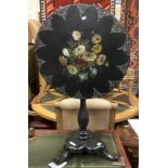 VICTORIAN MOTHER OF PEARL TILT TOP TABLE