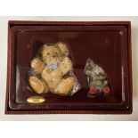 STEIFF BEAR & PEWTER BEAR IN BOX 100 YEARS - 1950