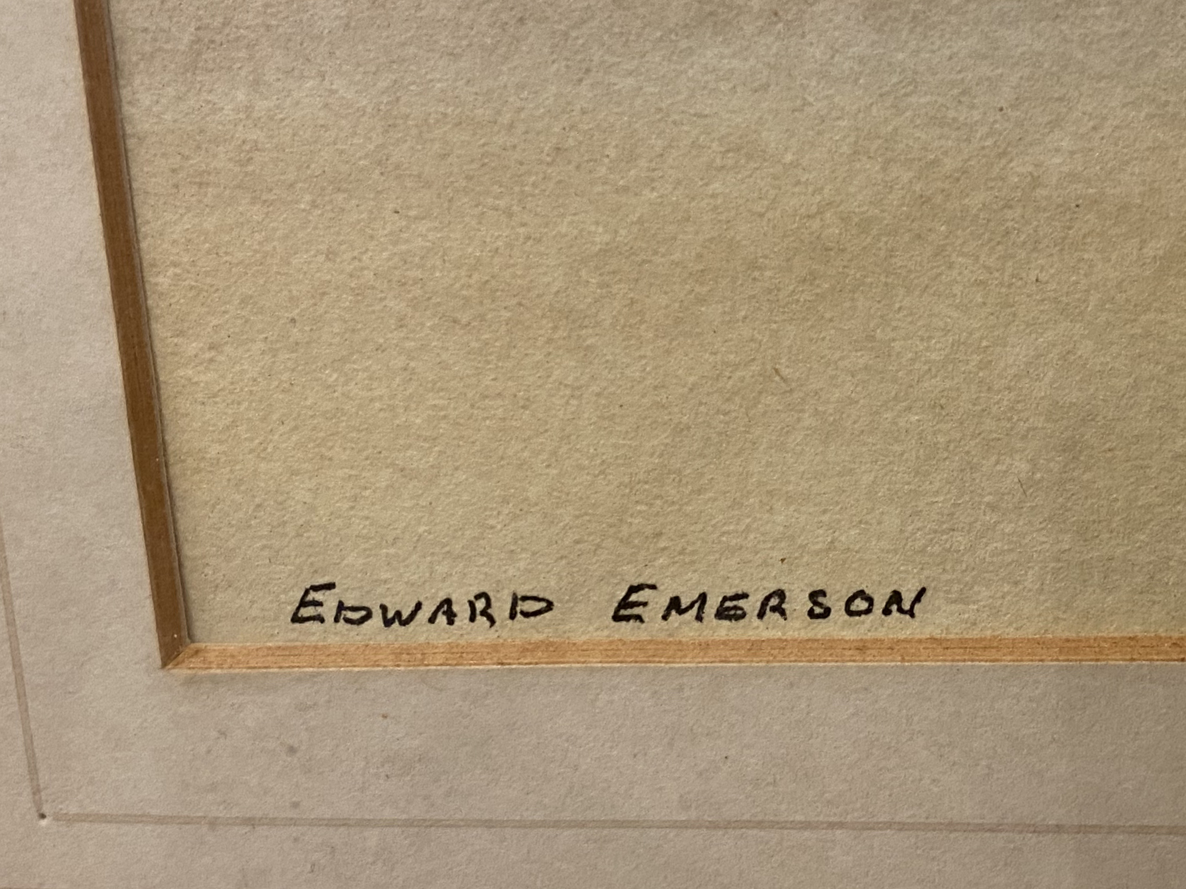 EDWARD EMERSON SIGNED WATERCOLOUR - Image 2 of 2