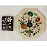 PIETRA DURA OCTAGONAL DESK WEIGHT WITH ANOTHER