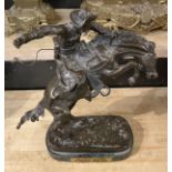 BRONZE AFTER REMINGTON 33CM (H) APPROX