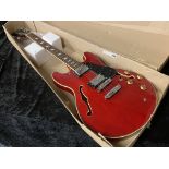 ARIA CUTAWAY ELECTRIC GUITAR - BASED ON GIBSON 335 HOYTON BODY IN NICE CONDITION