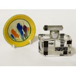 CLARICE CLIFF PLATE & PERFUME ATOMIZER