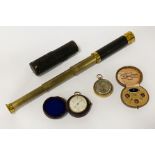 EARLY TELESCOPE/2 POCKET BAROMETERS