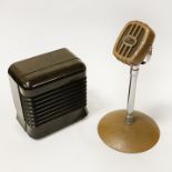 BAKELITE SPEAKER & RETRO MICROPHONE