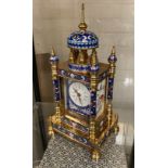 CLOISONNE MANTLE CLOCK 33CMS IN BOX