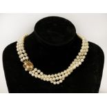 SOUTHSEA PEARL 9CT GOLD NECKLACE 14'' LONG