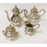 ITALIAN 4 PIECE SILVER PLATE TEA & COFFEE SET