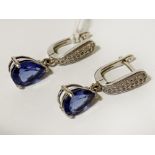 TANZANITE STERLING SILVER EARRINGS