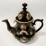 LARGE STOKE POTTERY TEAPOT 37CMS