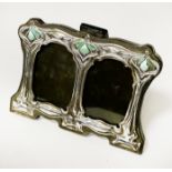 HM SILVER & ENAMEL DOUBLE PHOTO FRAME 11CMS X 8CMS