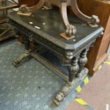 EBONY CARVED TABLE DRAWER