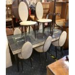 ITALIAN DESIGNER TABLE & 8 CHAIRS