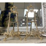 PAIR OF BRASS EASELS 40CMS (H)