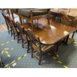 MAHOGANY TABLE & 8 CHAIRS