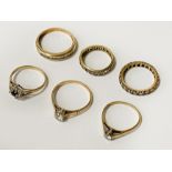 1 14CT GOLD RING, 4 9CT GOLD RINGS & 1 18CT GOLD RING