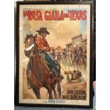 LARGE ITALIAN PRINTED WESTERN POSTER 110CMS X 150CMS