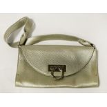 SALVATORE FERRAGAMO SILVER BAG & DUST COVER