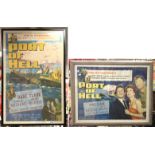 2 PORT OF HELL FILM POSTERS - LARGE IS 72CMS X 110CMS - SMALL IS 80CMS X 63CMS