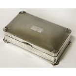 ART DECO HM SILVER CIGARETTE BOX 15CMS X 9CMS X 4CMS