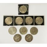 2 VICTORIAN SILVER COINS & OTHER COINS