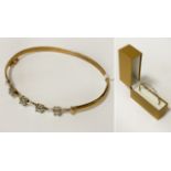 9 CT. GOLD BLUE STONE BRACELET APPROX 5 GRAMS