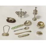 QTY OF SILVER & WHITE METAL ITEMS