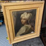 AFTER GUIDO RENI - PORTRAIT OF BEATRICE CENCI - 19TH CENTURY OIL ON CANVAS IN GILT FRAME WITH