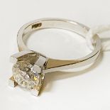 14CT GOLD & 0.88CT DIAMOND RING SIZE J