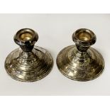 PAIR SILVER CANDLESTICKS - 7CMS (H)