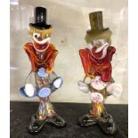 PAIR OF EARLY MURANO CLOWN FIGURES