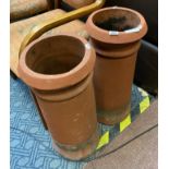 PAIR OF TERRACOTTA CHIMNEY POTS