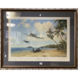 ROBERT TAYLOR LIMITED EDITION PRINT BEACH HEAD STRIKE FORCE 696/1250 US CORS AIRS OVER FLYS SHOT