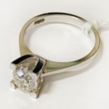 14CT GOLD SOLITAIRE DIAMOND RING - APPROX 0.88CT - SIZE J