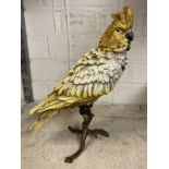 COLD PAINTED BRONZE PARAKEET 29CMS (H) APPROX