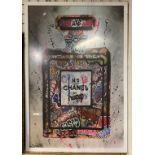 CHANEL NO5 GRAFFITI PERFUME BOTTLE PICTURE 80CM X 12OCMS